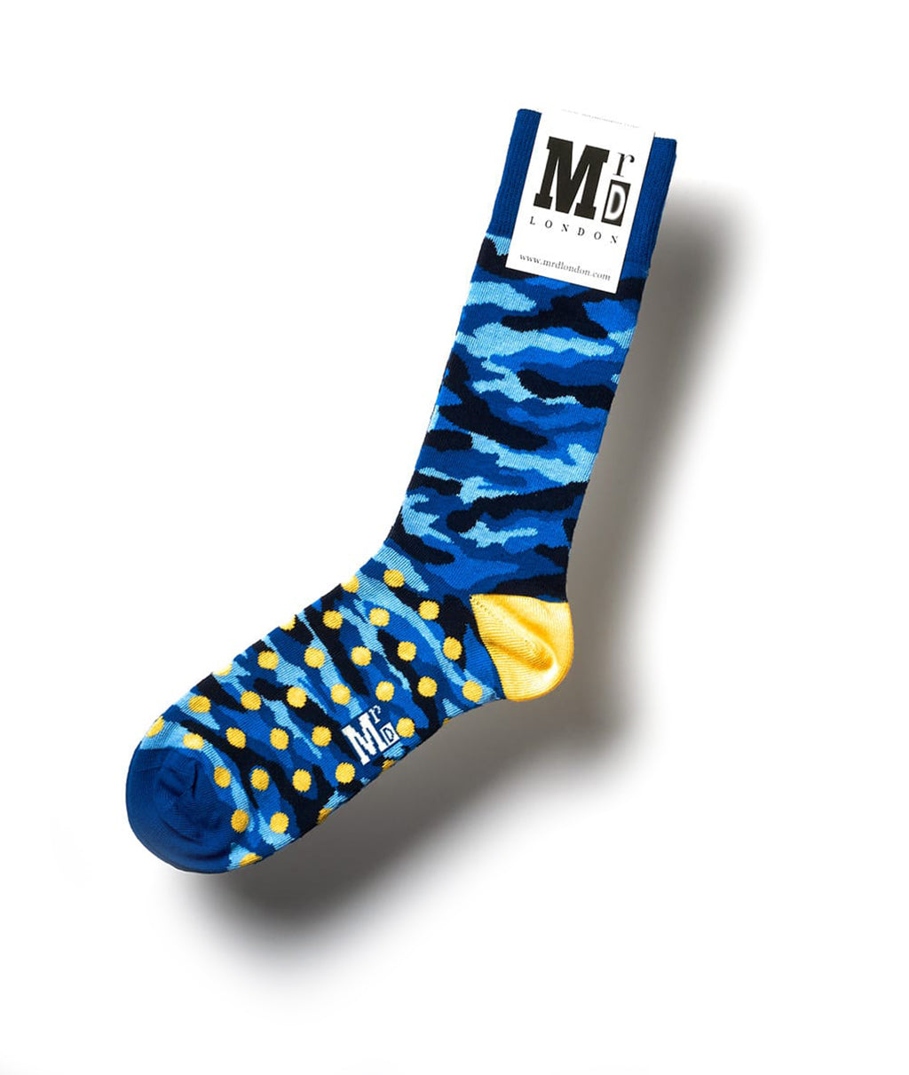 Camouflage Fine Sock - Blue 1