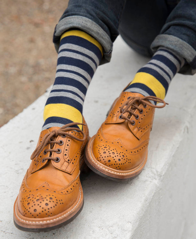 Team Stripe Fine Sock - Yellow 2