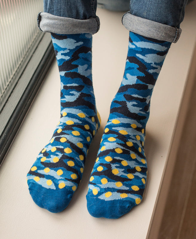 Camouflage Fine Sock - Blue 4