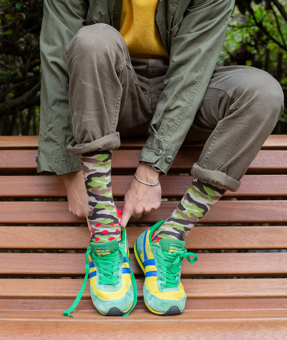 Camouflage Fine Sock - Sand