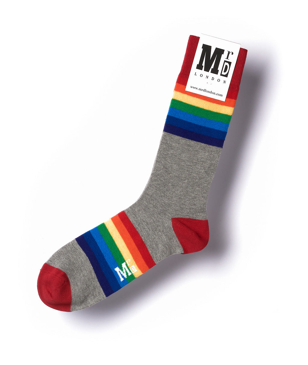 Rainbow Fine Sock - Grey