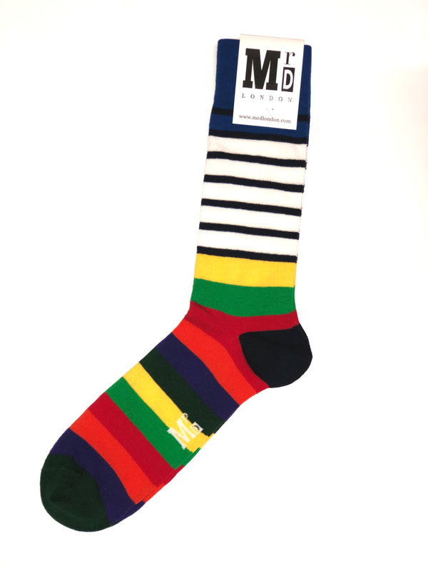 Rainbow Breton Fine Sock - Multi